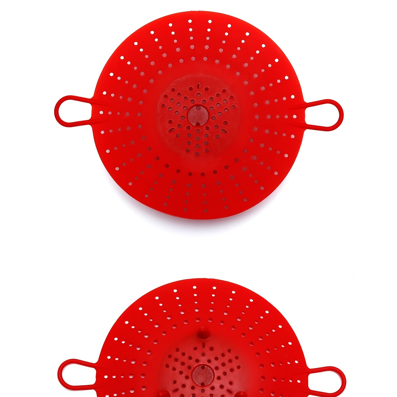 Red Silicone Vegetable And Food Steamer Basket Kitchen Item