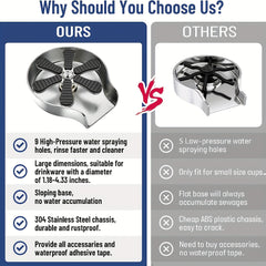 Stainless Steel Glass Rinser Cup Washer for Kitchen Sink