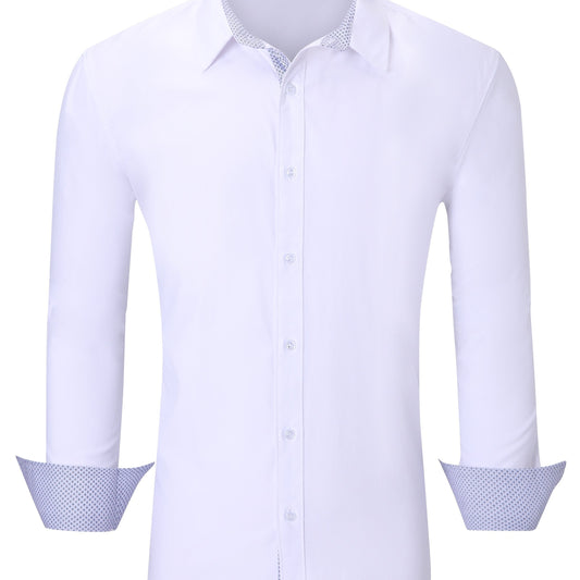 Men's Casual Button Up Long Sleeve Shirt