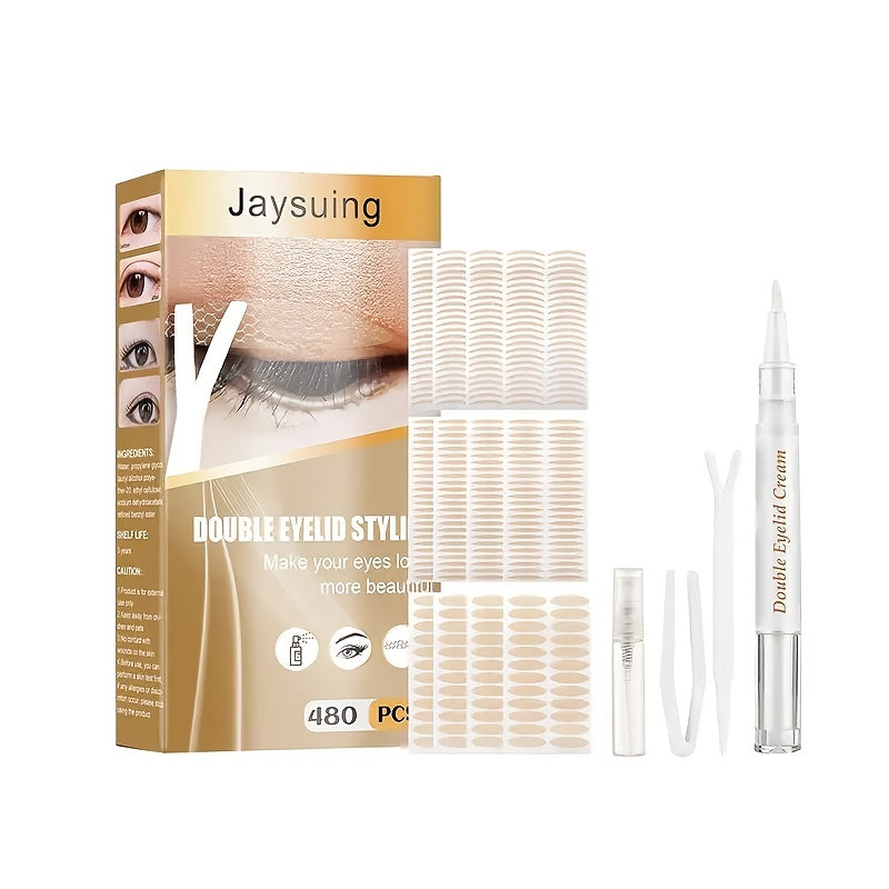 Invisible Double Eyelid Tape Y Fork + Tweezer - Eye Lift Tape