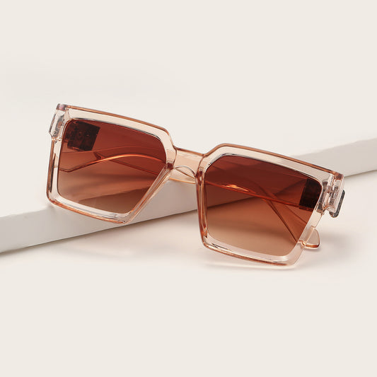 Vintage Oversized Square Sunglasses Women Mirror Lenses
