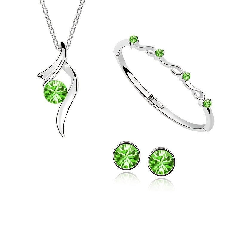 Crystal Jewelry Set for Women Girls