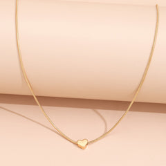 Love Heart Alloy Necklace For Women