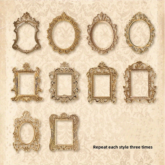 30pcs Vintage Frame Journal Collage Decoration for Art Collection & Crafting