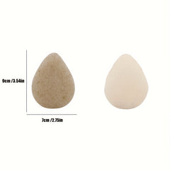 2pcs Walnut Seed Frosted Potato Face Wash Puff Exfoliating Water Drop Sponge