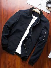 Men's Classic Track Jacket Baseball Collar Zip Up