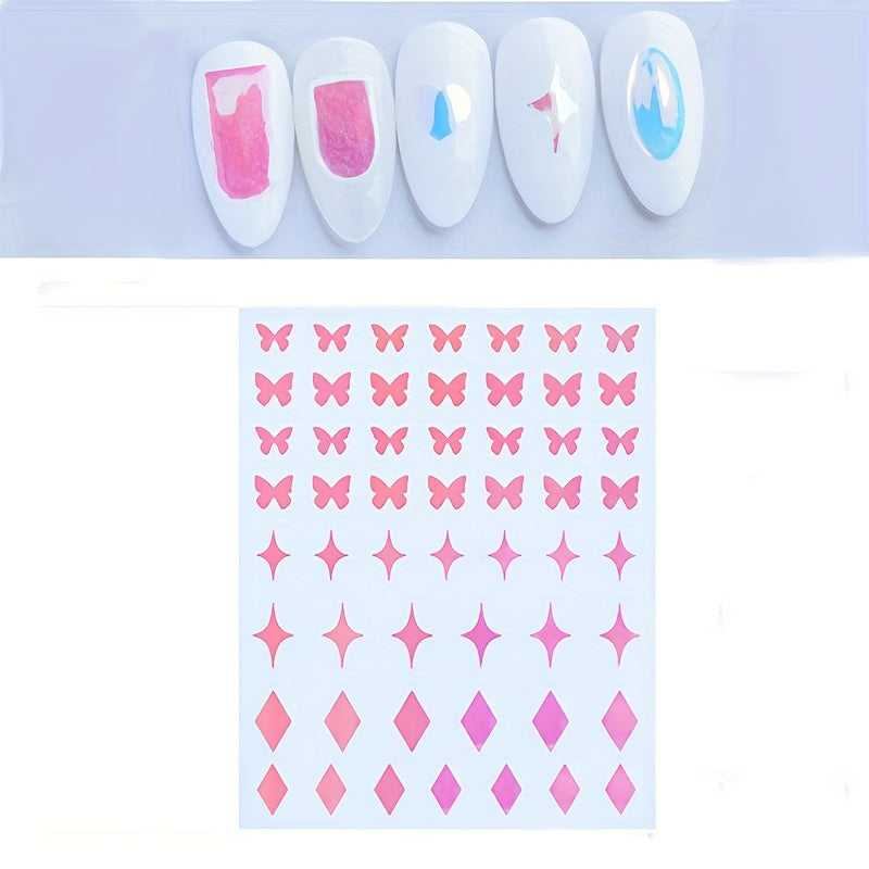 Butterfly Nail Art Stickers 3D Self Adhesive Nail Art Decals
