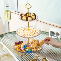 Clear 3 Tier Cupcake Stand Candy Snack Cake Platter Tea Party Serving Tray