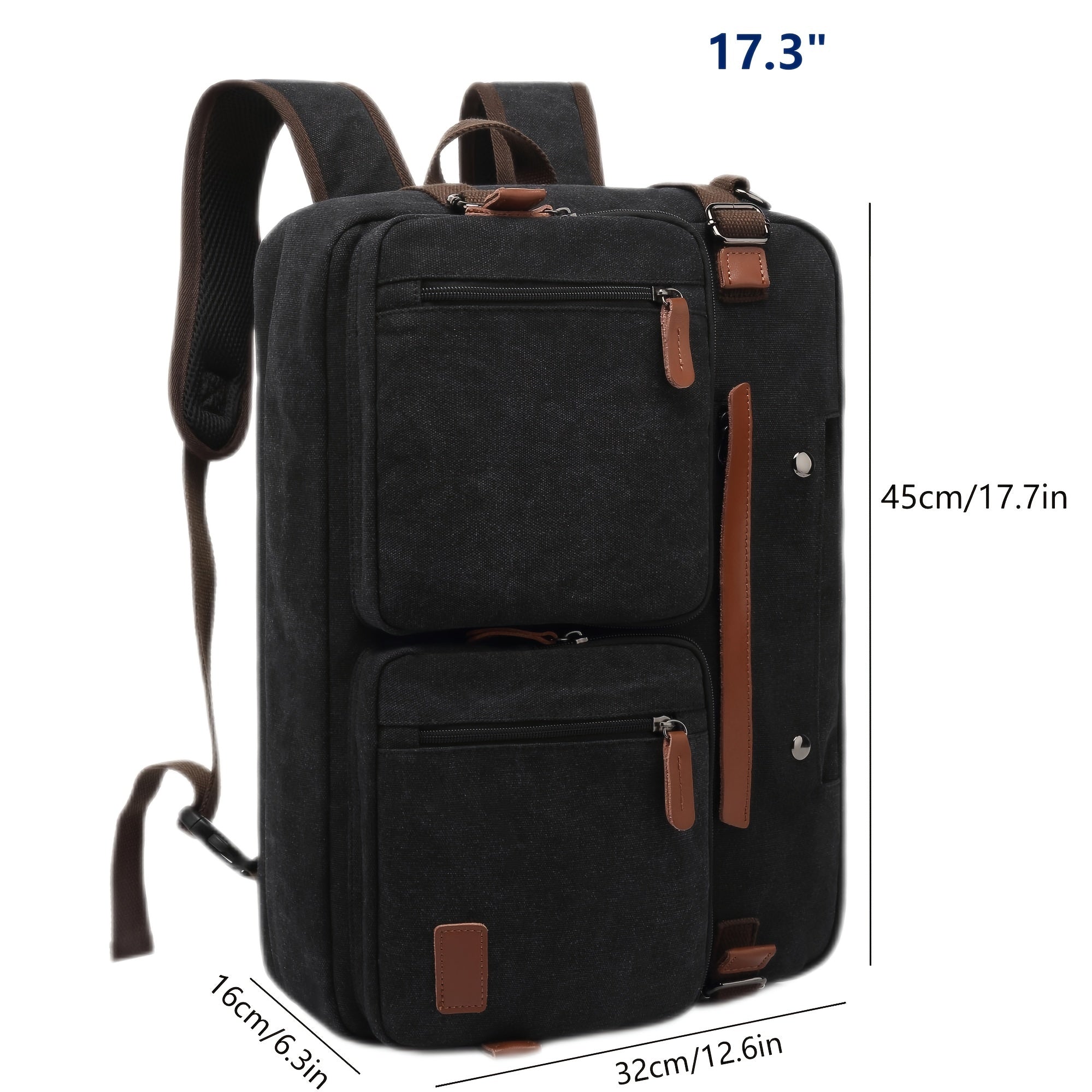 Convertible Laptop Bag Messenger Bag Backpack Briefcase For Men Women Business S