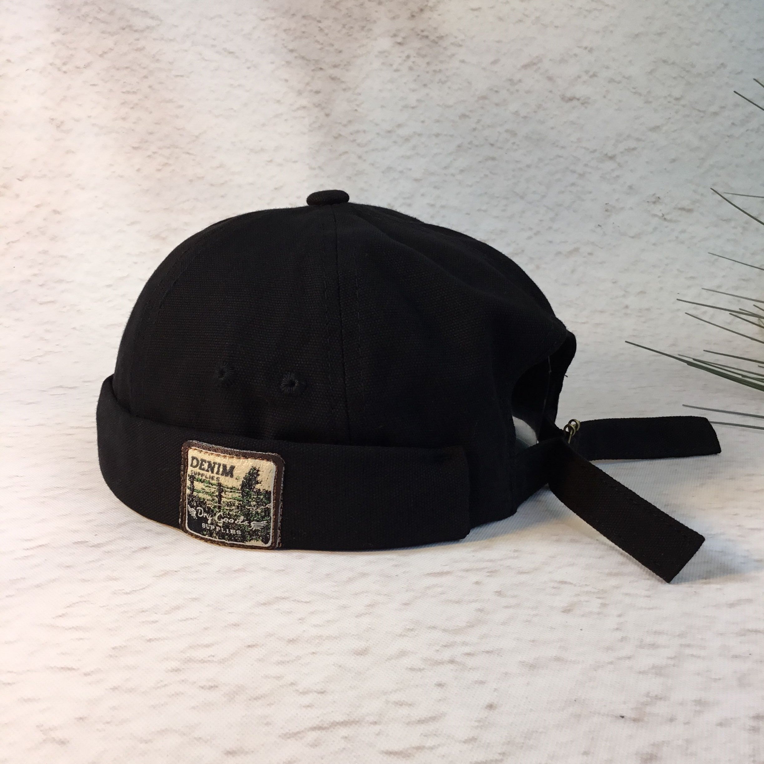 Retro Cotton Brimless Hat With Adjustable Cuff