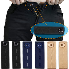 Elastic Waist Extension Belt for Jeans & Pants Adjustable Button Extenders