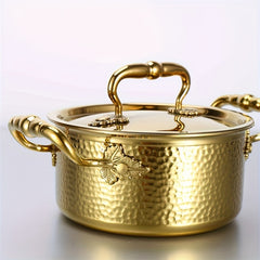 Mini Cooking Pot Stainless Steel With Lid Chafing Dish Round Stainless St