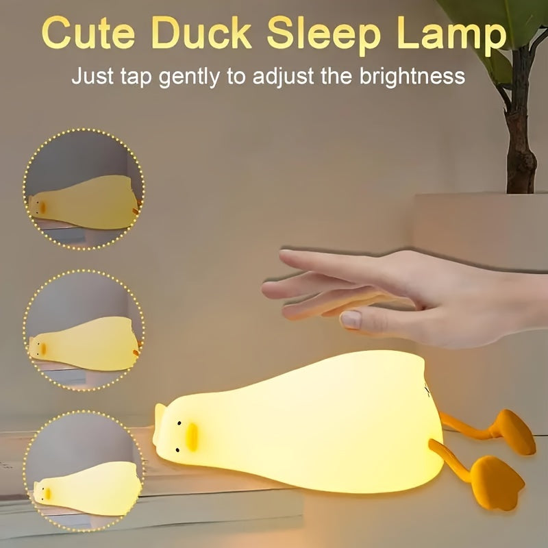 Duck Night Light LED Novelty Lamp 3 Level Dimmable Rechargeable