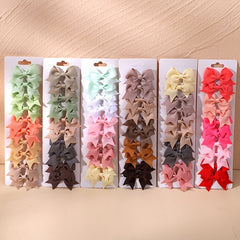 10pcs Candy Bowknot Hair Clips for Baby Girls