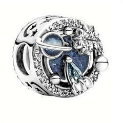 Star Galaxy Astronaut Beaded Bracelet with Angel Wings Charm