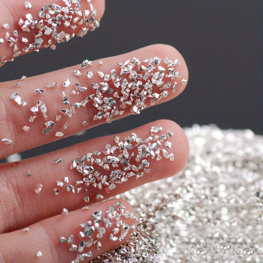 Crushed Glass Craft Glitter For Resin - Metallic Crystal Chips - 3g