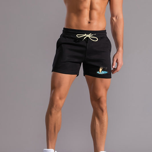 Men's Active Shorts with Pockets, Drawstring Waist - Summer Casual
