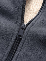 Men's Winter Fleece Jacket with Stand Collar
