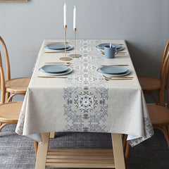 Ethnic Style PVC Tablecloth Thickened Waterproof Anti scalding Table Cover