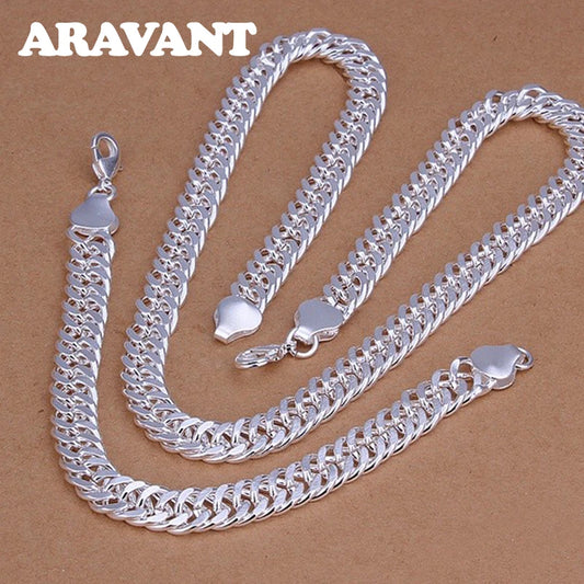 925 Sterling Silver 10MM Chain Set Wedding