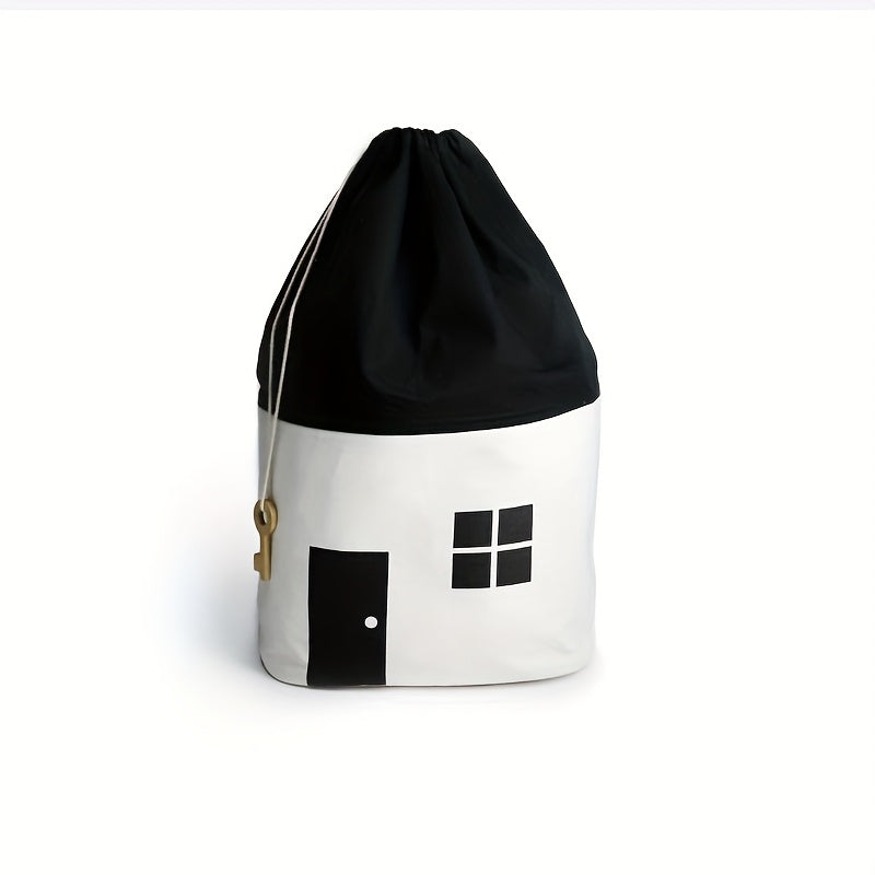 Nordic House Shaped Storage Bag & Organizer Hanging Loop Clothes Hamper