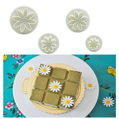 4pcs Flower Fondant Molds for Cake Decorating Baking Tools