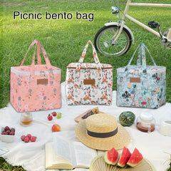 Large Capacity Insulated Cooler Bag Lunch Tote Aluminum Foil Lining