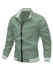 Men's Lightweight Zip Up Jacket Coat Spring Fall Business