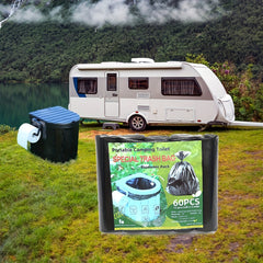 Portable Toilet For RV Camping Foldable Toilet With Garbage Bags