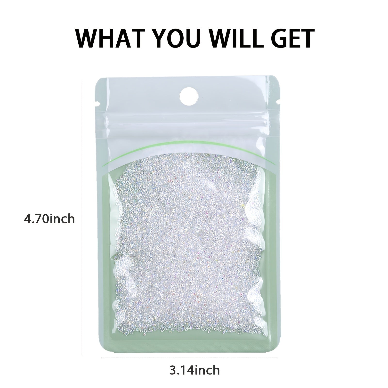 10000Pcs Pixie Nail Crystals Rhinestones Micro Nail Beads 1 2mm