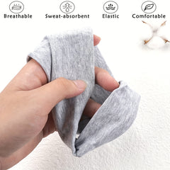 4pcs Solid Elastic Headbands Soft Sweat Absorbing Hair Accessories for Sports