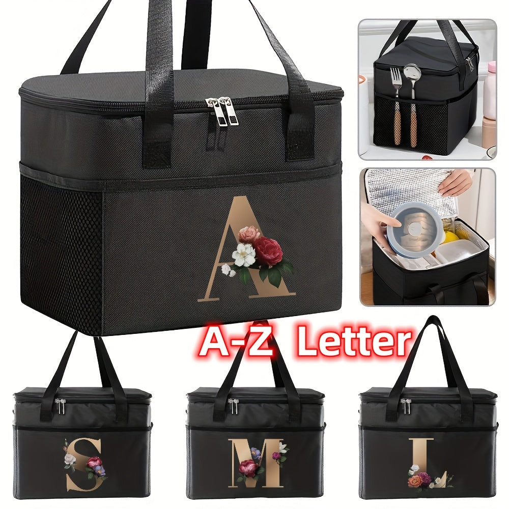 Insulated Canvas Lunch Bag Leakproof Reusable Thermal Tote