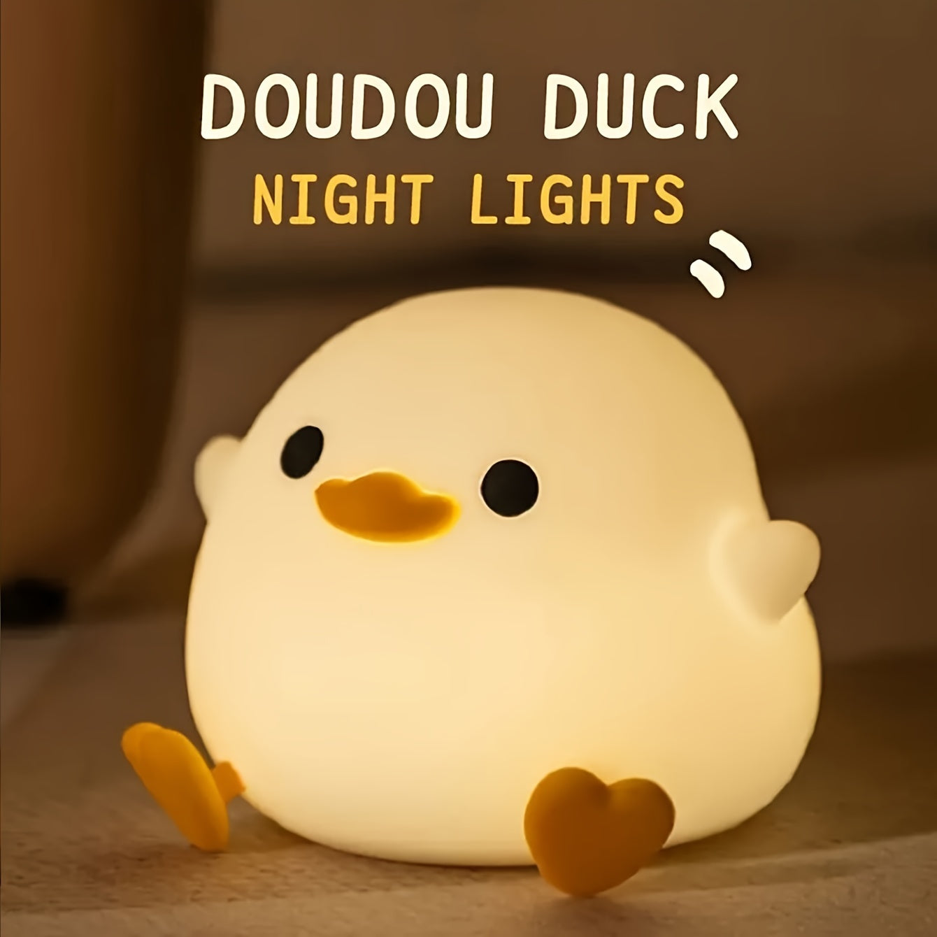 Bean Duck Silicone Night Light Eye Protection Desk Lamp