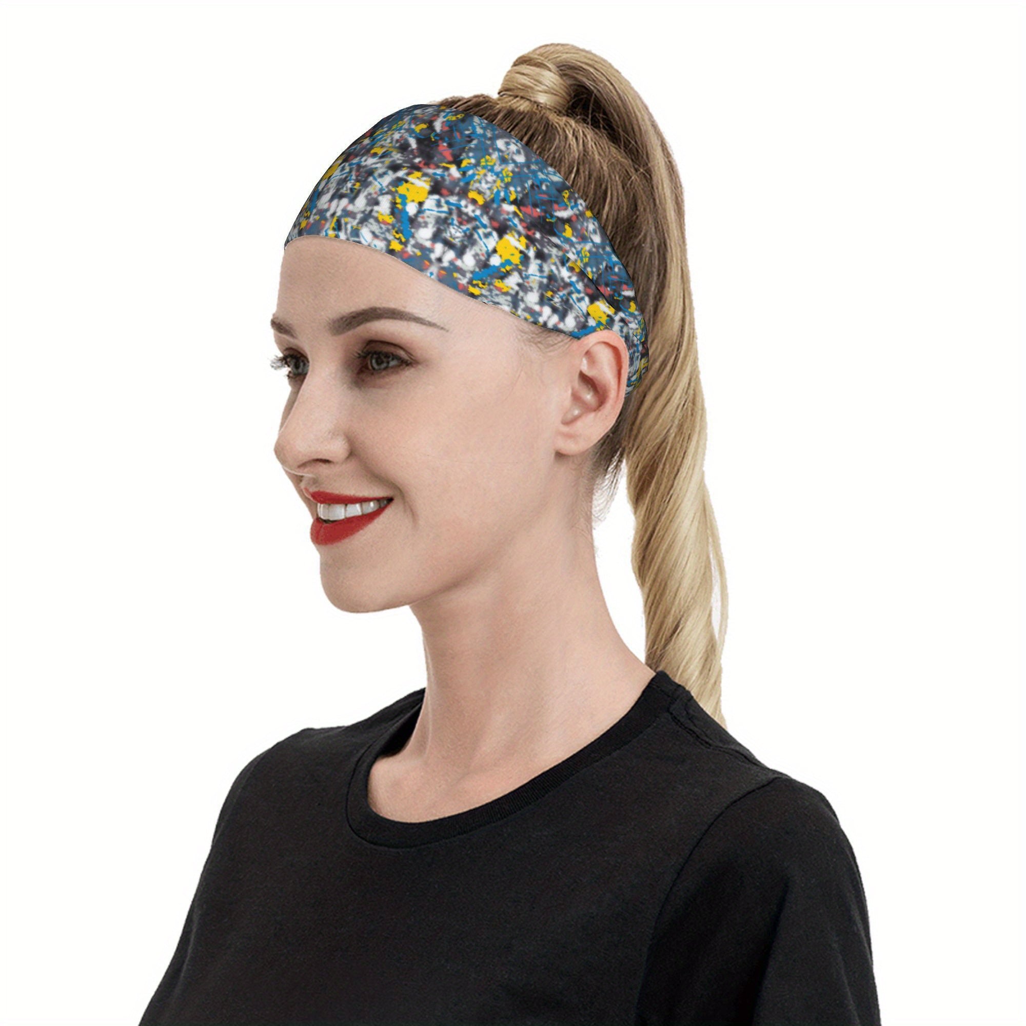 Tie Dye Headband Yellow Red Sports Casual Halloween Campus Events