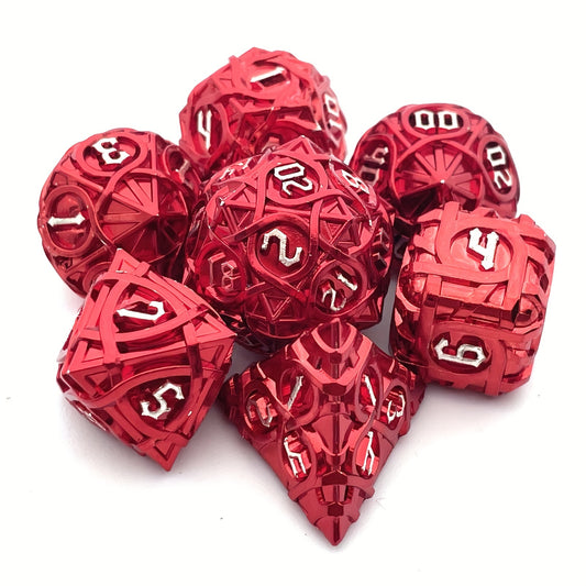 7pcs Solid Metal Dice Maze Sided Desktop Game Drinking Fun Dice