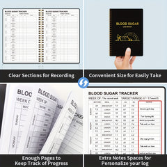 TREES Blood Sugar Log Book Weekly Blood Sugar Diary Daily Diabetic Glucose Track