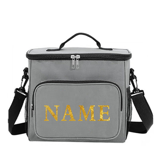 Personalized Insulated Lunch Bag with Name Canvas Tote for Work Picnic Travel