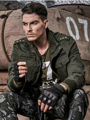 Casual Cotton Cargo Jacket Men's Outdoor