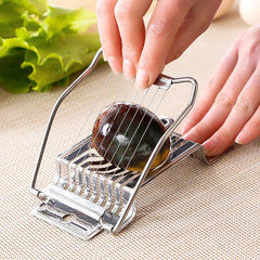Stainless Steel Egg Slicer for Perfect Hard Boiled Eggs