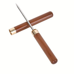 Portable Stainless Steel Ice Pick With Wooden Cover for Ice Breaking