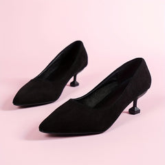 Solid Stiletto Heels Point Toe Work Shoes Women's Pumps