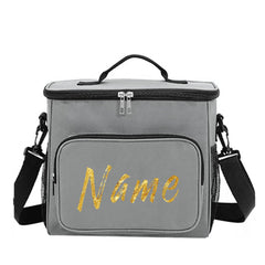 Personalized Insulated Lunch Bag with Name Canvas Tote for Work Picnic Travel