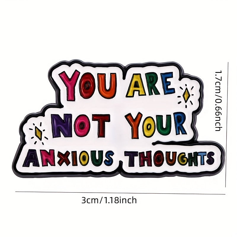 Colorful Rainbow Font Alloy Brooch Pin Universal for Men and Women