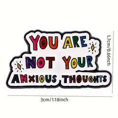 Colorful Rainbow Font Alloy Brooch Pin Universal for Men and Women