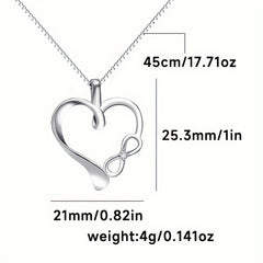 925 Silver Heart Pendant Necklace with Synthetic Zirconia August Birthstone