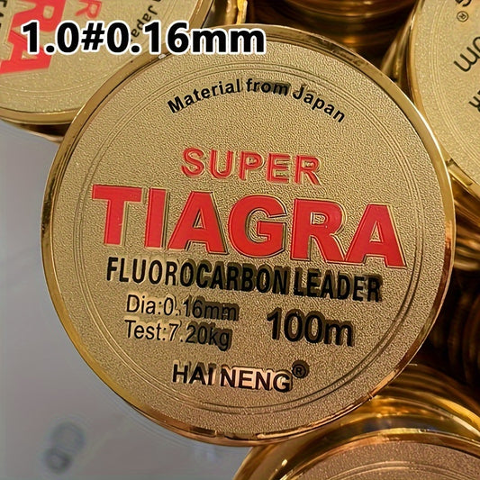 100M 328.08ft Fluorocarbon Coated Fishing Line Clear Carbon Fiber Leader Line