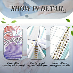 Daily Health Diary Logbook A5 Blood Glucose Medication Tracker