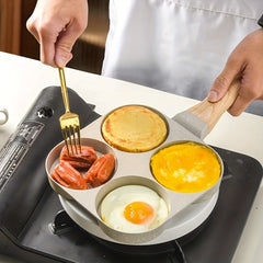 4 Holes Frying Pan Non Stick Cast Iron Skillet Egg Fry Pan