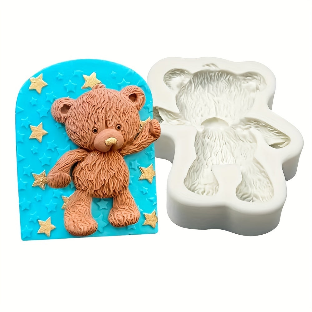 3D Cartoon Bear Chocolate Mold Silicone DIY Cake Baking Fondant Candy