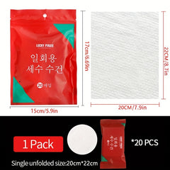 20pcs Compression Towel Travel Portable Small Square Towel Disposable Face Towel